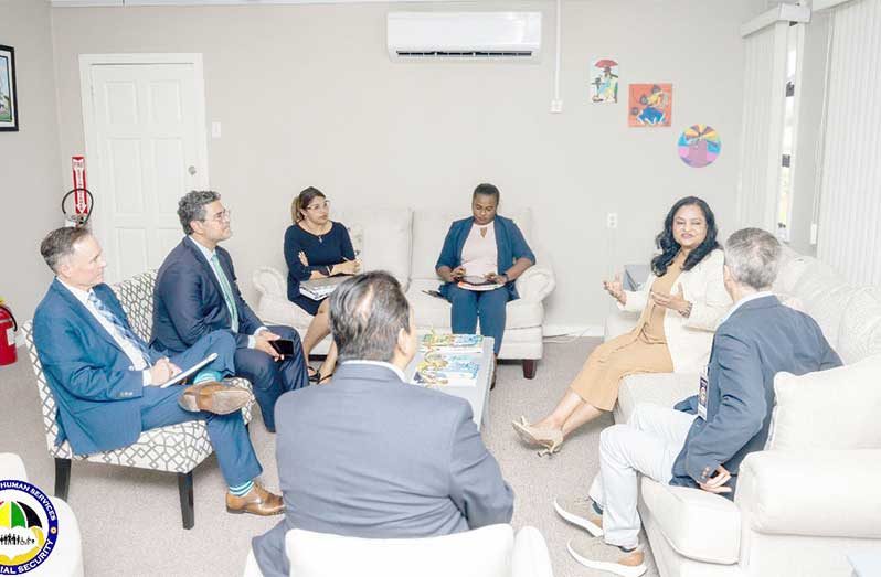 On Monday, Minister of Human Services and Social Security, Dr. Vindhya Persaud, met with representatives from Coursera, at her East and Lamaha Streets office, to discuss advancing the next phase of collaboration under the WIIN programme
