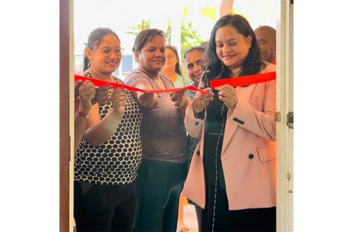 Minister of Human Services and Social Security Dr. Vindhya Persaud officially launched a new Youth Friendly Space and Sewing Hub at the West Berbice Centre in Bush Lot, West Coast Berbice (Japheth Savory photos)