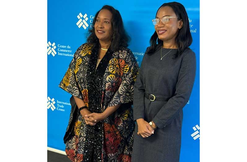 Minister of Tourism, Industry and Commerce, Oneidge Walrond and International Trade Centre (ITC) Executive Director, Ms Pamela Coke-Hamilton.