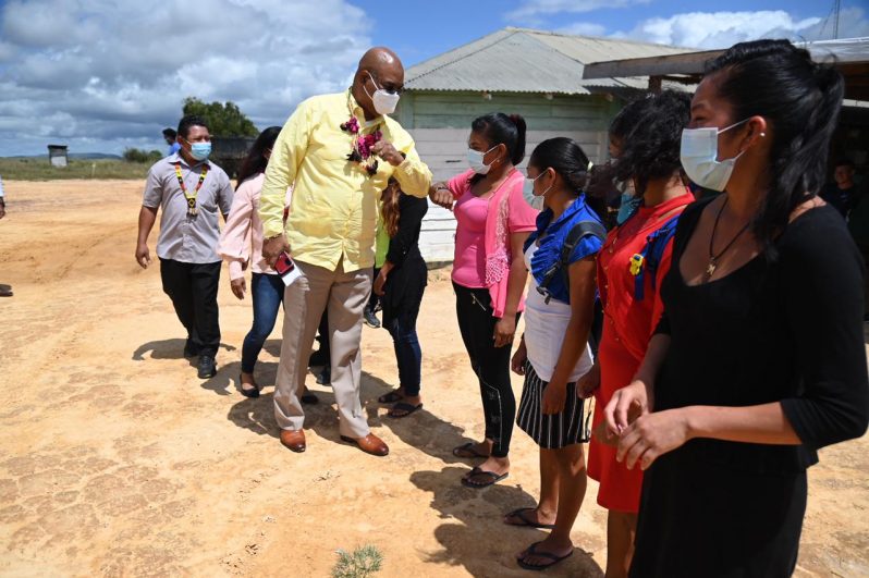 Public Works Minister, Bishop Juan Edghill, during his visit to Region Eight on Wednesday