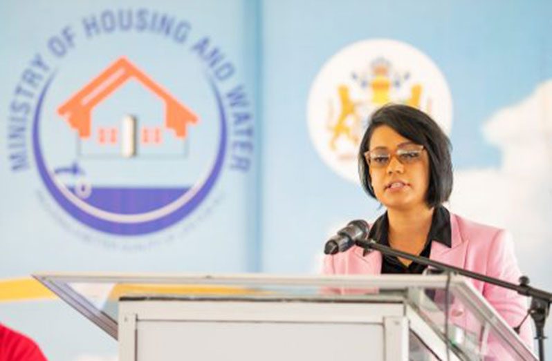 Minister within the Ministry of Housing and Water, Susan Rodrigues (DPI photo)