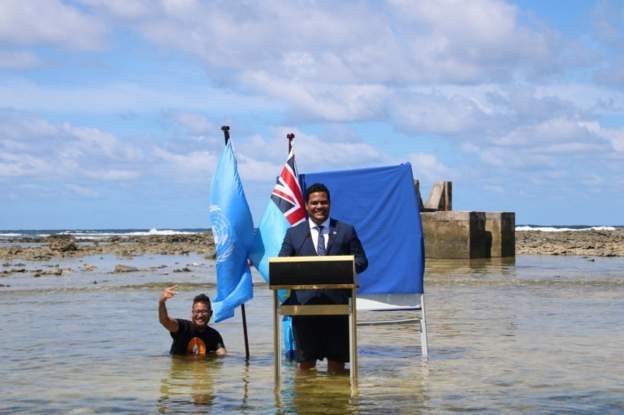 Photo taken from BBC. Credited to Tuvalu's Ministry of Justice, Communication and Foreign Affairs.