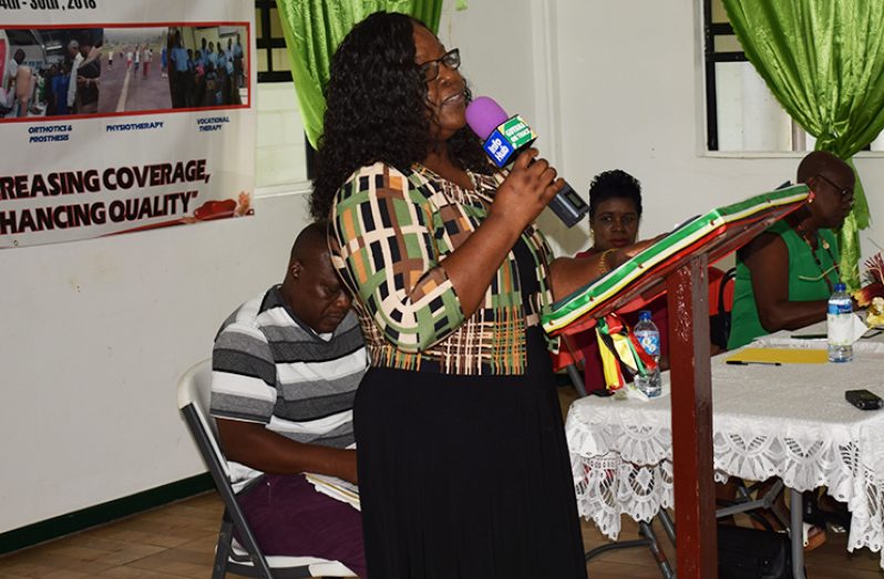 Minister Cummings speaking at the launch of Rehab Week 2018