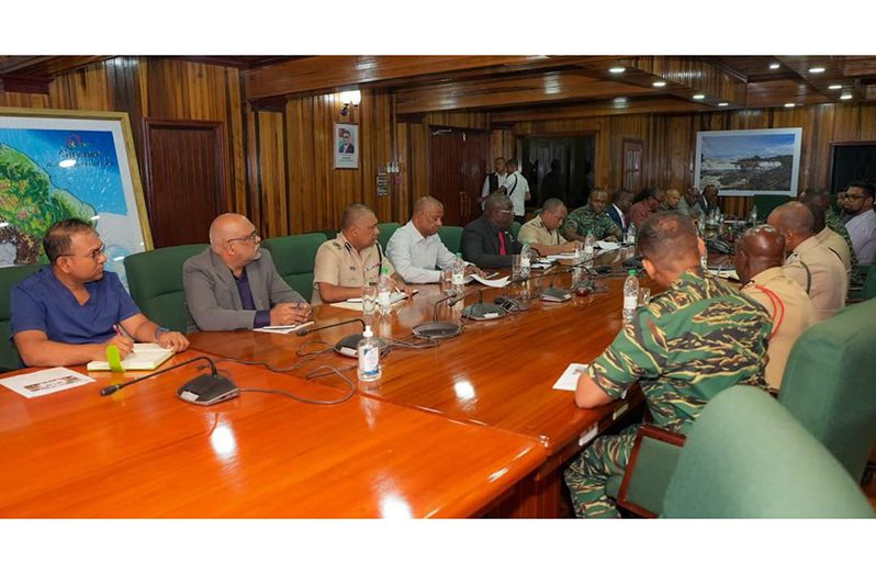 Members of MoM meeting with President, Dr. Irfaan Ali on Wednesday (Office of the President photo)