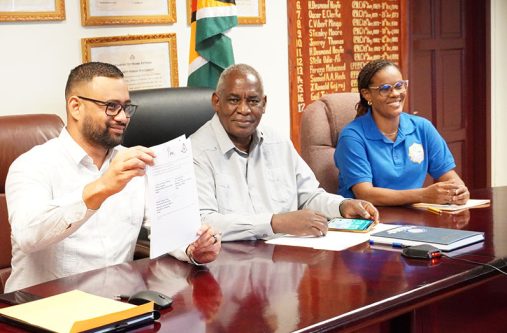 The agreement was signed by Mr. Andre Ally, Permanent Secretary of the Ministry of Home Affairs, and Commissioner of Police Mr. Clifton Hicken in the presence of Minister of Home Affairs, Robeson Benn on behalf of Guyana