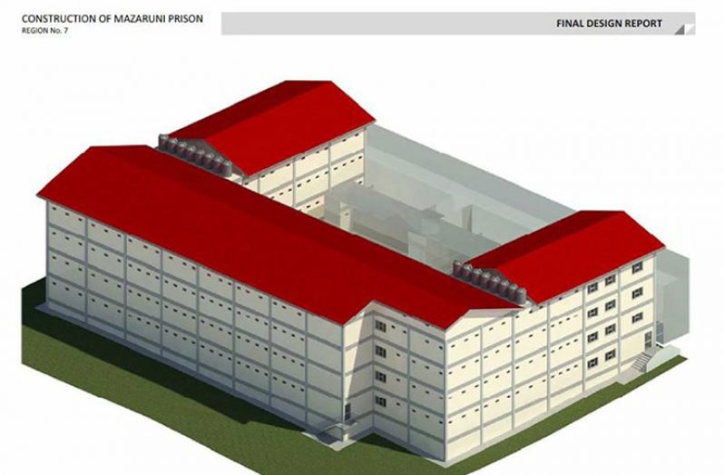 An artist’s impression of the expanded Mazaruni maximum security prison