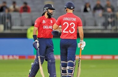 Moeen Ali and Liam Livingstone saw England over the line (ICC via Getty Images)