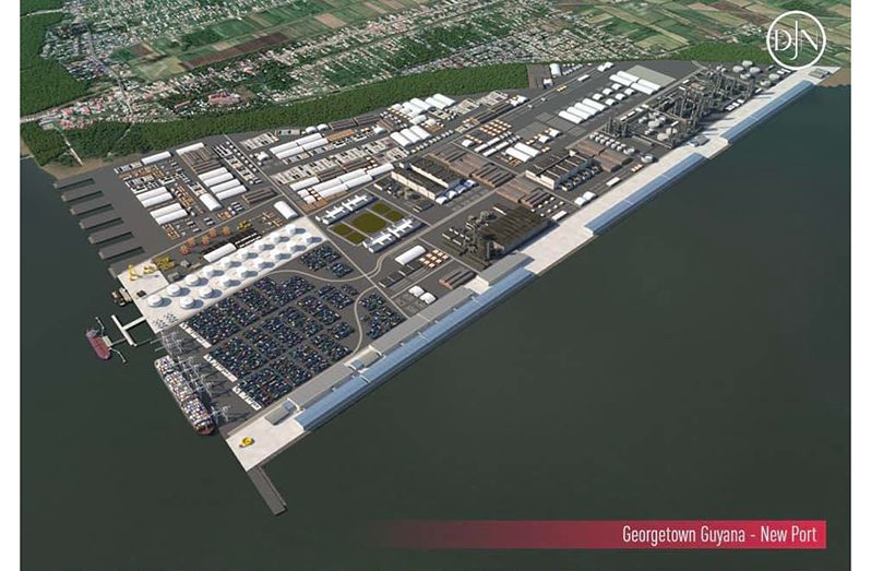 An artist’s impression of the new port