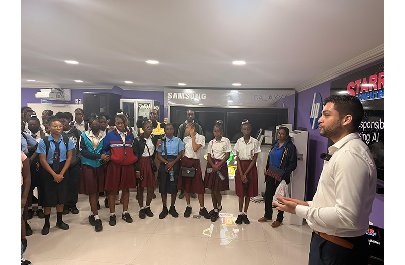Michael Mohan Junior, CEO and Business Development head of STARR Computer Inc., cautioned students against viewing AI as a cognitive crutch, stressing the importance of human reasoning and intentional application of technology