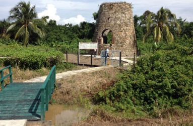 A centuries old Dutch Windmill at Hogg Island on the Essequibo river