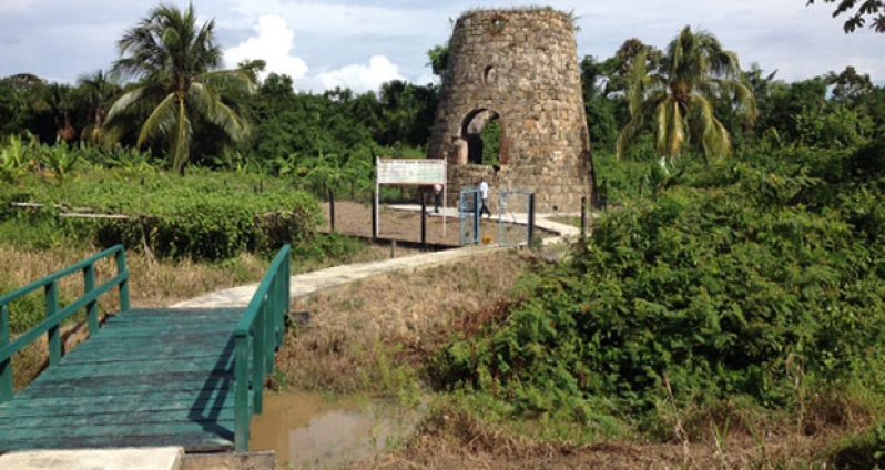 A centuries old Dutch Windmill at Hogg Island on the Essequibo river