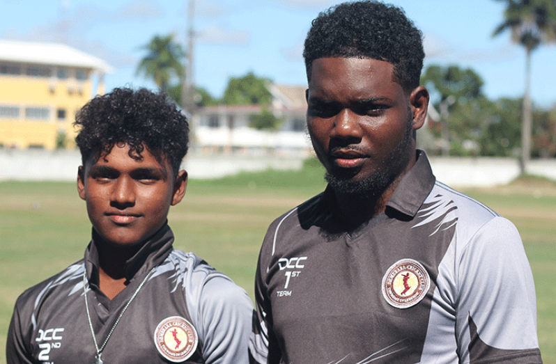 Daniel Mootoo (left) and Steven Sankar led DCC to victory against Bel Air Rubis II on Saturday.