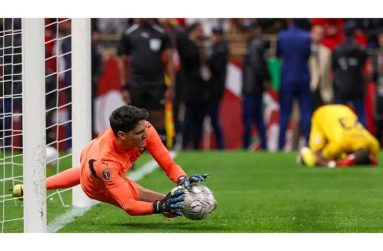 Morocco goalkeeper Yassine Bounou made two saves in the shootout