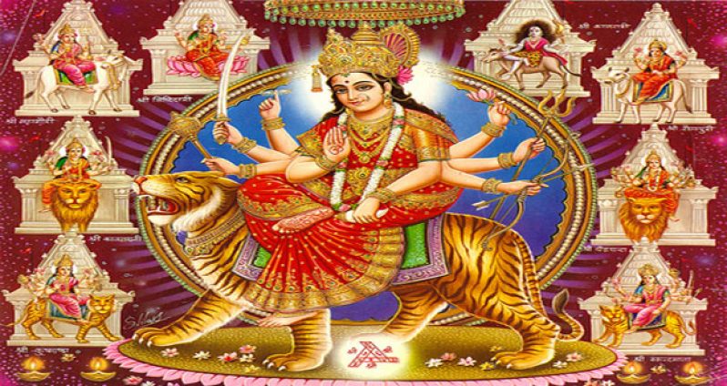 Durga, the Devine Mother in her nine forms