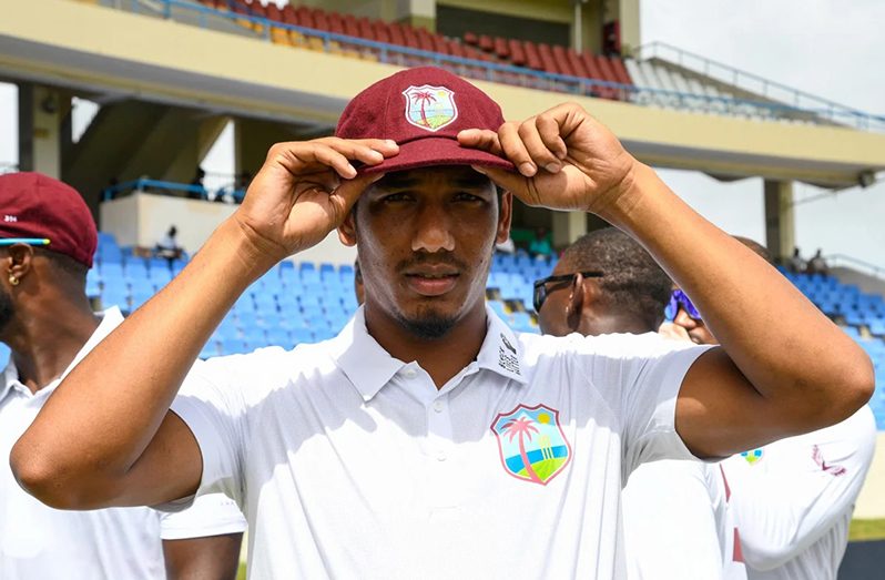 Gudakesh Motie made his West Indies Test debut in  2022
