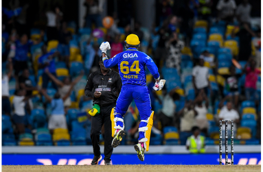 Gudakesh Motie hit 17 off the last over to gift the Barbados Tridents the win