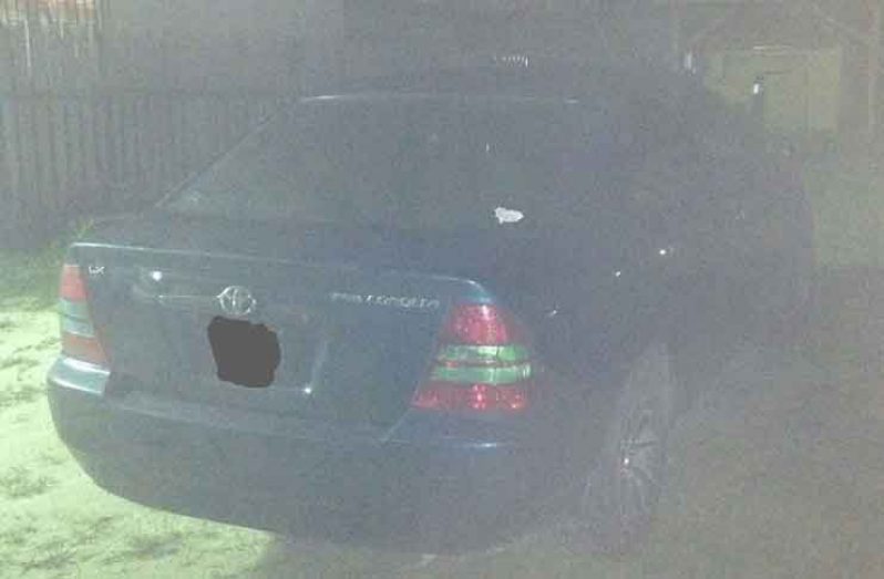 The motorcar that is suspected to have transported the bandits