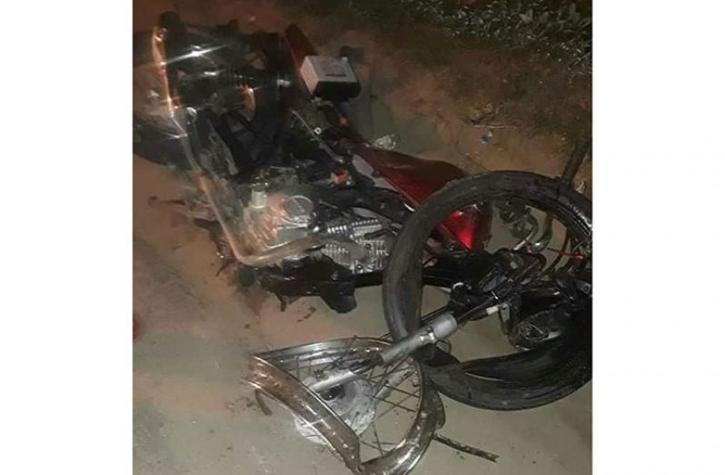 The mangled motorcycle