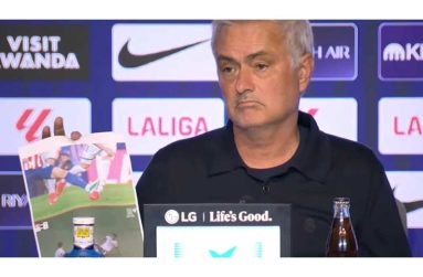 Jose Mourinho arrived at his news conference with screenshots of incidents he believed should have resulted in red cards for Atletico