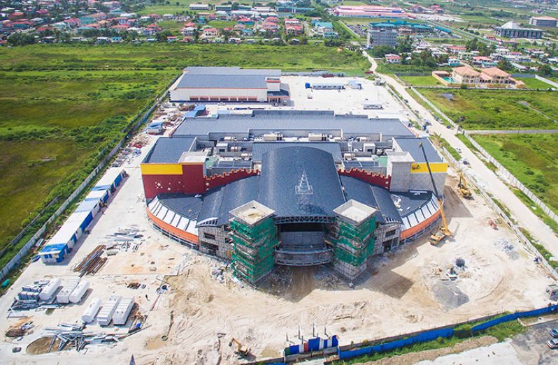 An aerial view of MovieTowne Guyana