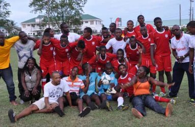 Defending champions Christianburg/Wismar Secondary after defeating Bush Lot Secondary 2-1 on penalty kicks in the semifinal.