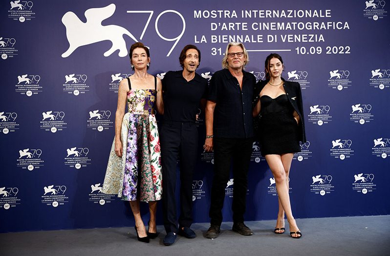 79th Venice Film Festival - Photocall for the film "Blonde" in competition - Venice, Italy, September 8, 2022. Director Andrew Dominik and cast members Ana de Armas, Adrien Brody and Julianne Nicholson attend. REUTERS/Guglielmo Mangiapane