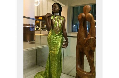 Naomi Murray wearing one of her own designs