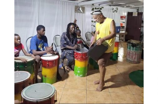 Popular Surinamese musician Leon Limmer aka Bongo Charlie, conducted the 16-member group (Cindy Beckford photos)