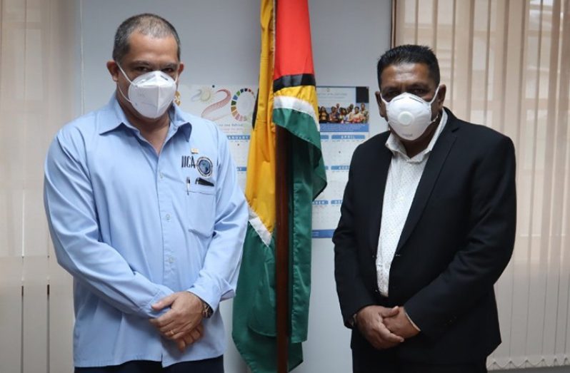IICA Country Representative, Wilmot Garnett and Agriculture Minister, Zulfikar Mustapha