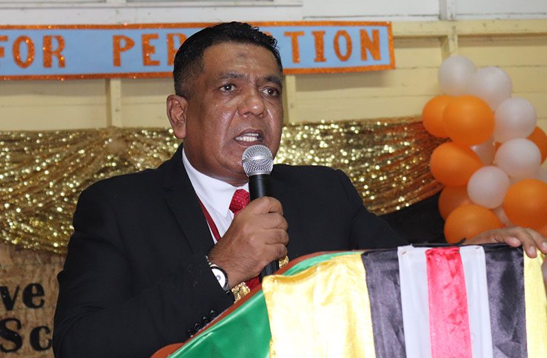 Minister Mustapha while offering remarks (DPI photo)