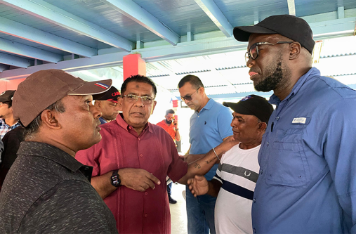 Agriculture Minister, Zulfikar Mustapha and Chief Executive Officer (CEO) of Guyana Livestock Development Authority, Dr. Dwight Waldron