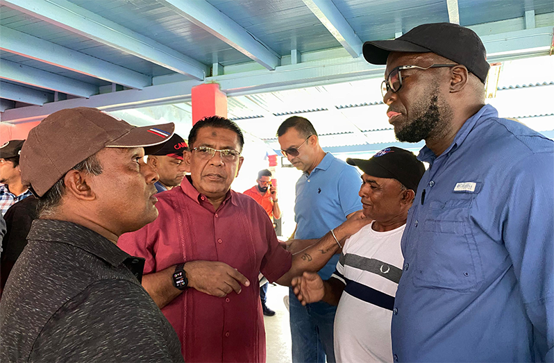 Agriculture Minister, Zulfikar Mustapha and Chief Executive Officer (CEO) of Guyana Livestock Development Authority, Dr. Dwight Waldron