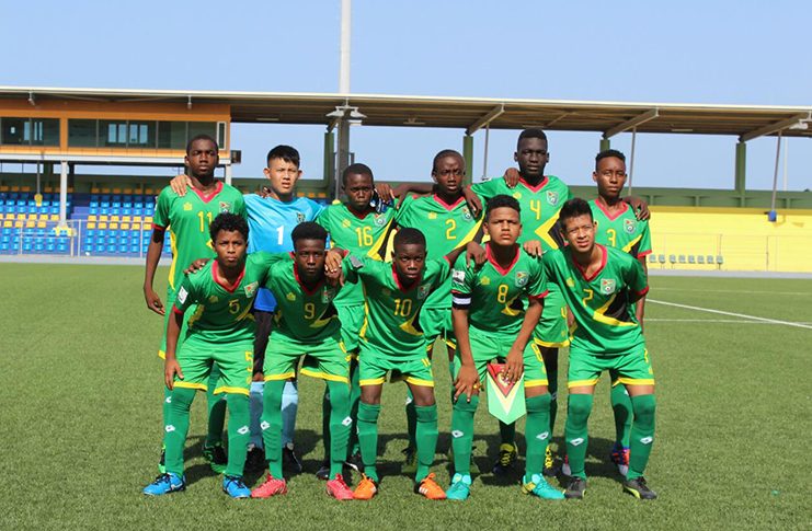 National U14 Boys team starting line-up against Trinidad and Tobago.