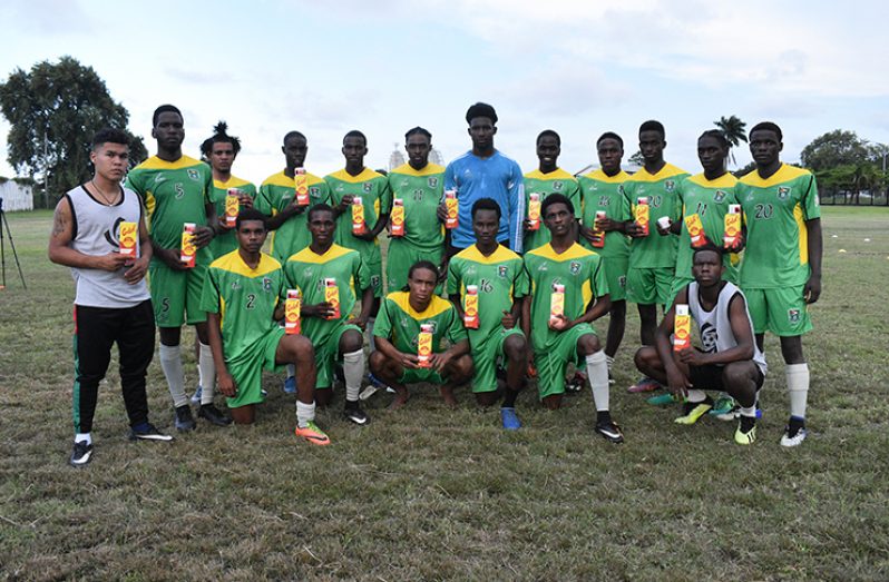 Some members of the National U-20 Team display the Health Supplement and Sports Rub from New GPC Inc.