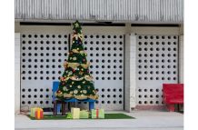 The New Amsterdam Secondary’s Christmas Tree constructed by the Industrial Technology Department.