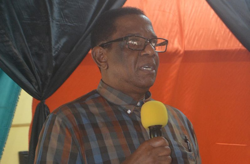 Regional Vice Chairman Earle Lambert addressing participants