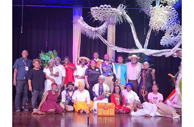 Members of Guyana’s National Drama Company in Barbados, where they proudly represented Guyanese theatre at CARIFESTA 2025