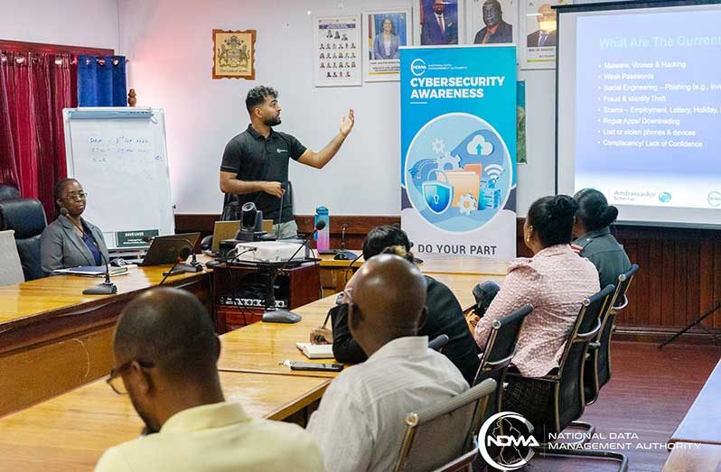 The NDMA recently concluded a cybersecurity training programme for public sector employees in Region Six (East Berbice-Corentyne). The training focused on enhancing participants’ skills in threat detection, secure data handling, and other key areas to bolster the security of government networks