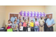 Regional Commander Khemraj Shivbaran, other ranks and the members of the various Region Two police youth groups who were recognised for their outstanding NGSA performance