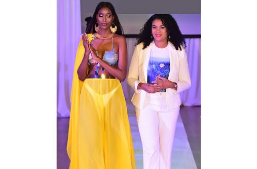 Nadia Thomas-Winter (Right) during one of her recent fashion shows