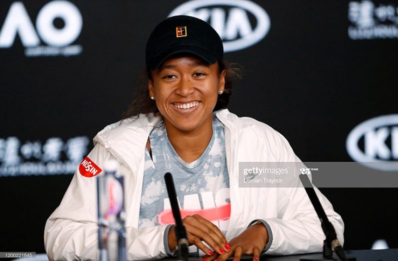 Naomi Osaka of Japan speaks to the media ahead of the 2020 Australian Open at Melbourne Park on January 18, 2020 in Melbourne, Australia. (Photo by Darrian Traynor/Getty Images)