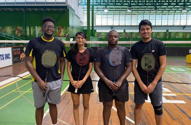 National player Narayan Ramdhani (far right) will accompany the three players and perform coaching duties on the trip