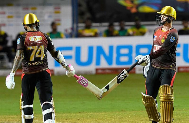 Sunil Narine and Colin Munro did most of the work for TKR. (Randy Brooks - CPL T20/Getty)