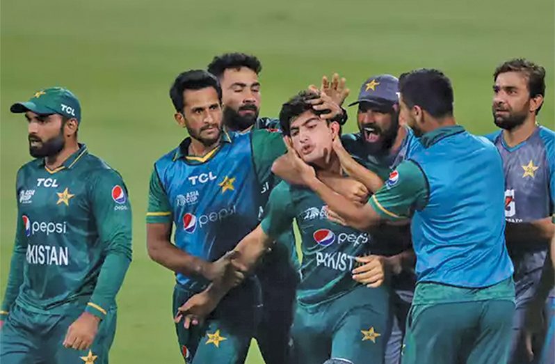 With 11 needed (one wicket in hand) off the final over, Naseem Shah smacked Farooqi for back-to-back sixes to seal the deal