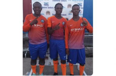 Golden Grove's goal-scoring trident (L to R)  Kelon Croal, Nathan Daw
and Kelvin Richardson