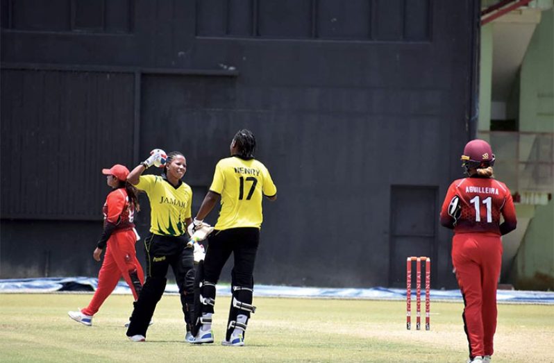 Chedean Nation and Chinelle Henry saw Jamaica home with an unbroken 90-run fourth wicket stand.