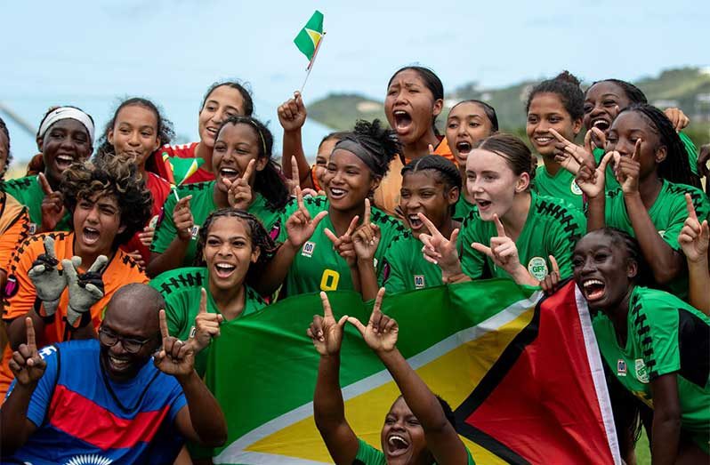 The Under-20 women’s national team, during the Concacaf qualifiers
