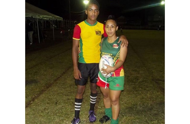 National Player Carrin Carter with one of her students