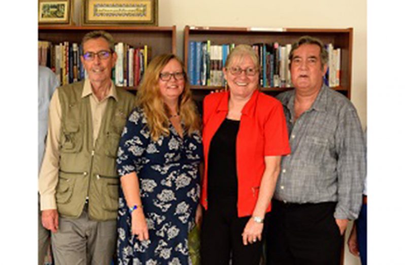 Nations University and University of Bedfordshire representatives: From left are Jon Silverman, University of Bedfordshir, Professor of Media and Criminal Justice; Isabella Murphy, University of Bedfordshire Psychology Course Leader; and Directors of Nations University, Pam O’Toole and Brian O’Toole. (Samuel Maughn photo)