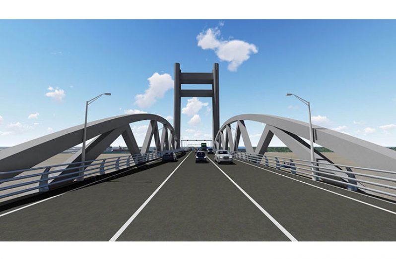 An artist’s impression of the new Demerara Harbour Bridge